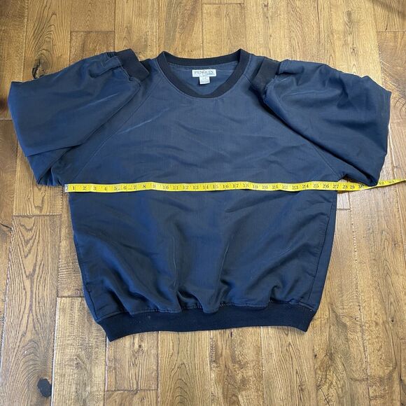 Penguin by Munsingwear Sport Pullover Jacket Windbreaker Men's Size L Navy VNeck - Picture 4 of 6